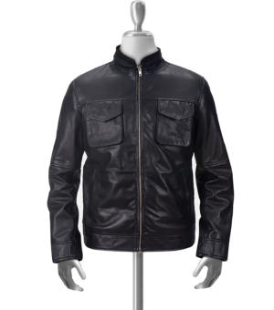 Abner Men's Black Leather Jacket