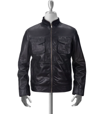 Abner Men's Black Leather Jacket