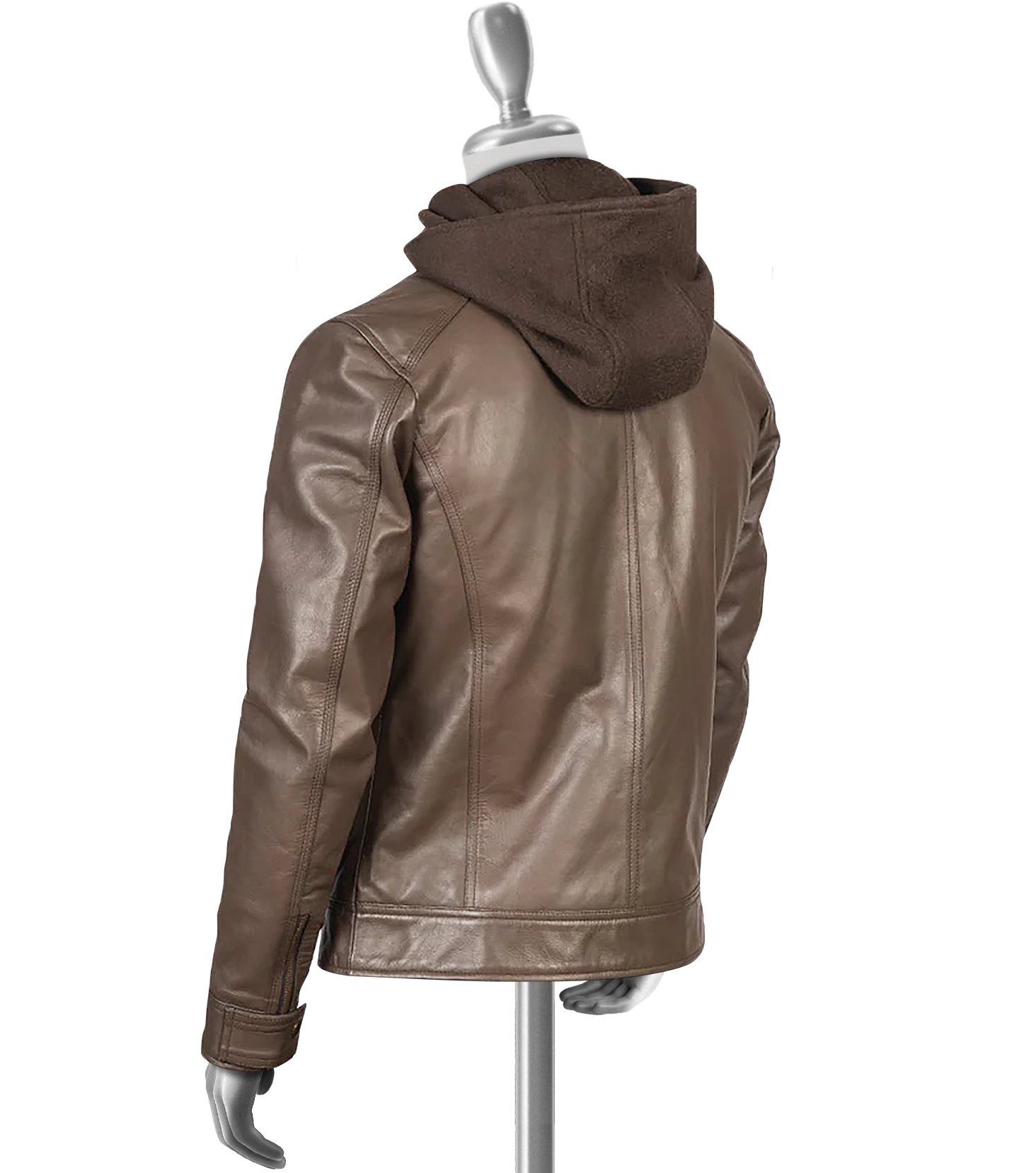 Blaise Men's Hooded Moto Leather Jacket