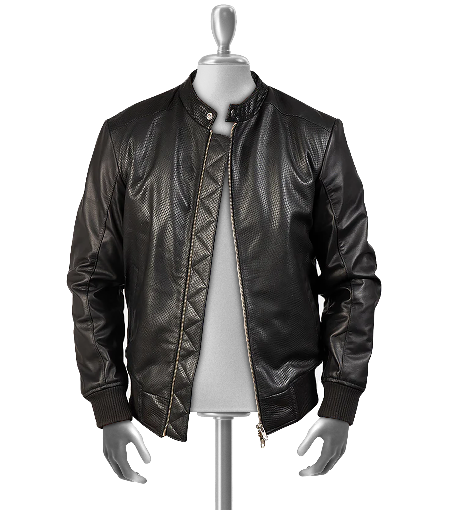 Broderick Men's Black Bomber Leather Jacket