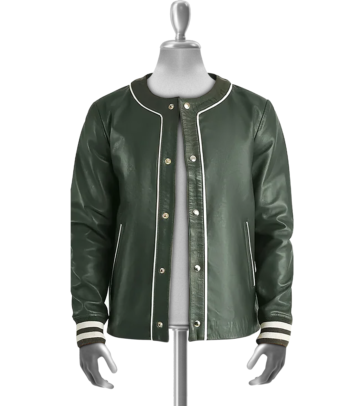 Curtis Men’s Green Varsity Leather Jacket