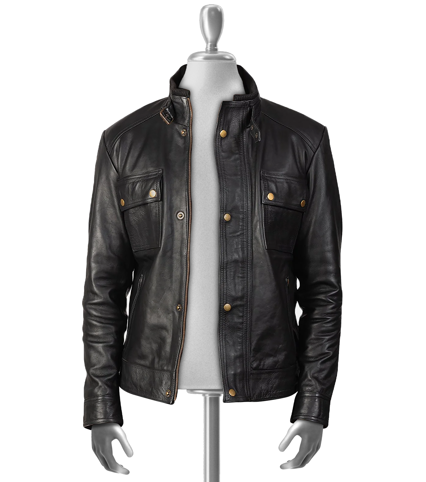 Ebenezer Men's Black Rider Leather Jacket