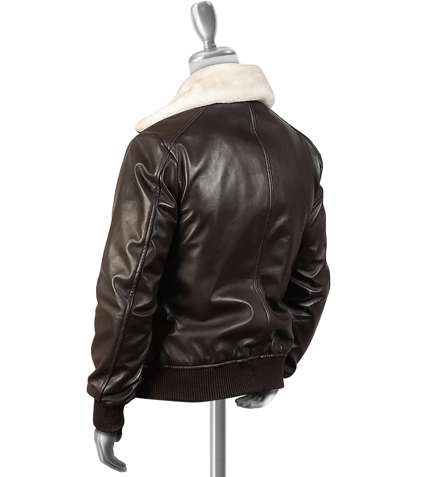 Evander Men’s Dark Brown G-1 Bomber Leather Jacket