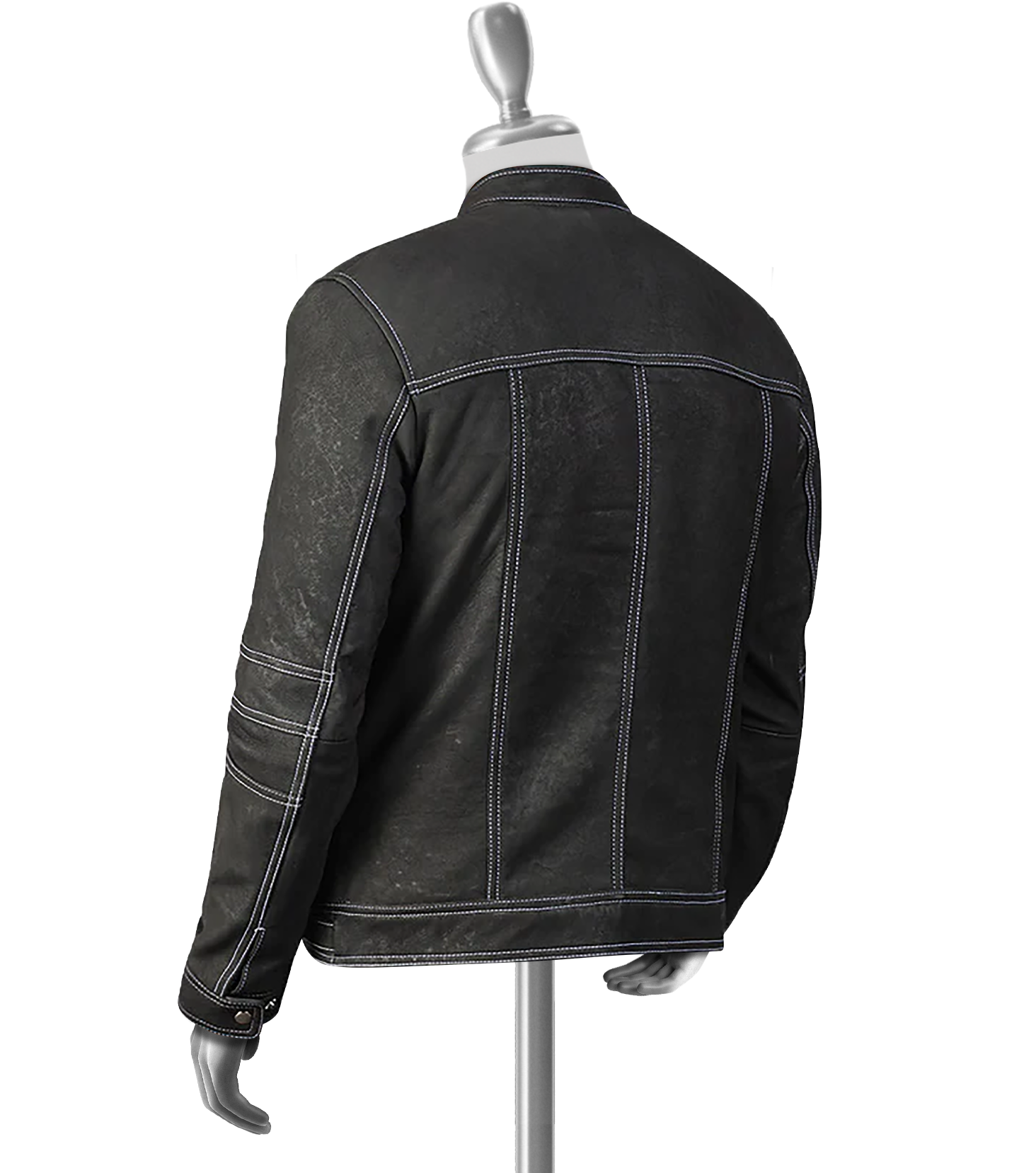 Fyodor Men's Black Distressed Leather Jacket