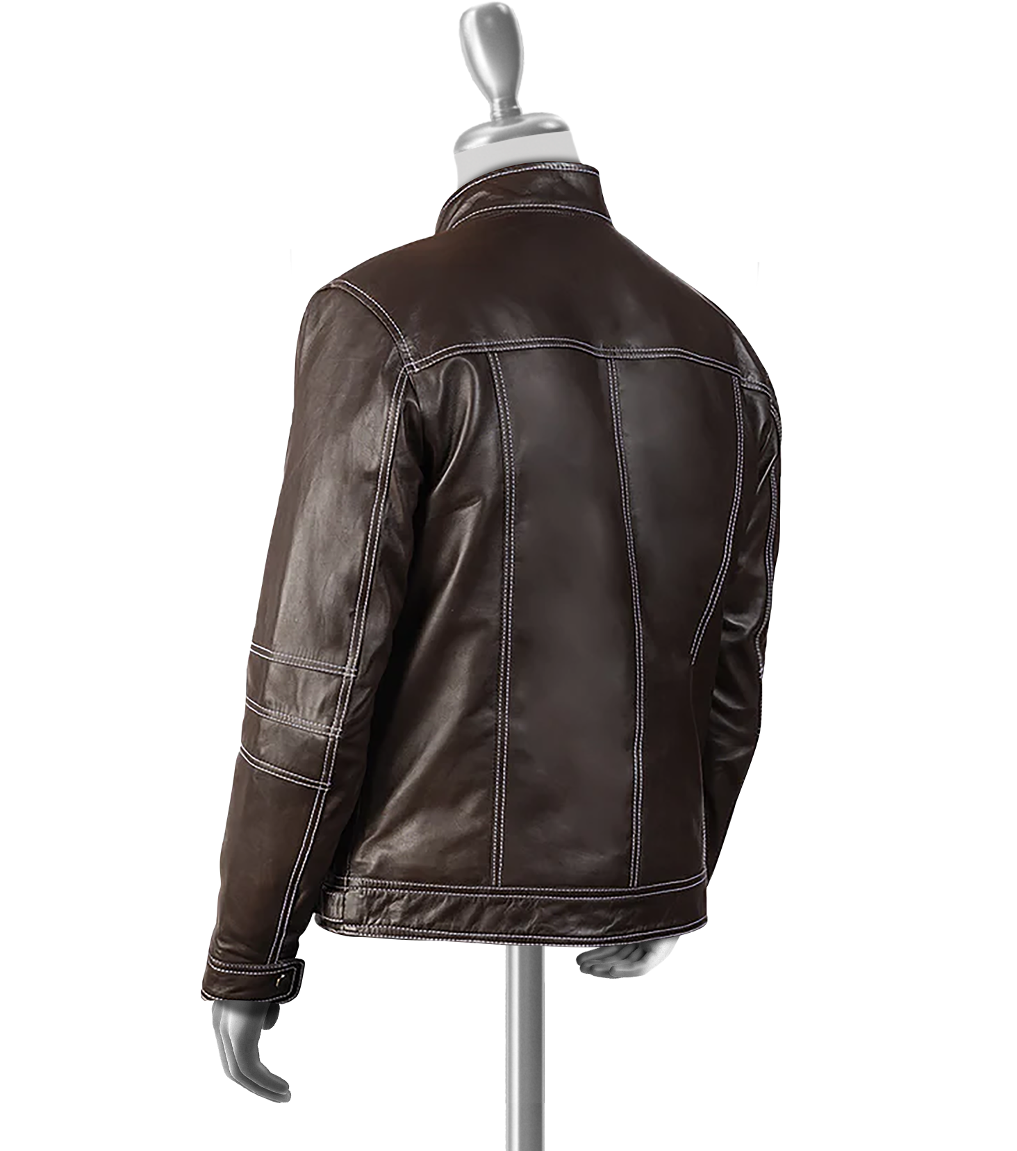 Gwydion Men’s Brown Distressed Leather Jacket