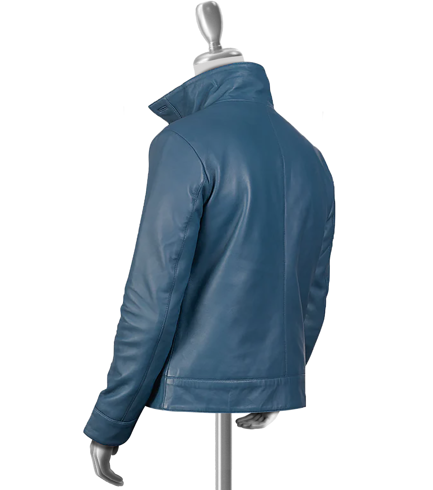 Jericho Men's Blue Bomber Leather Jacket