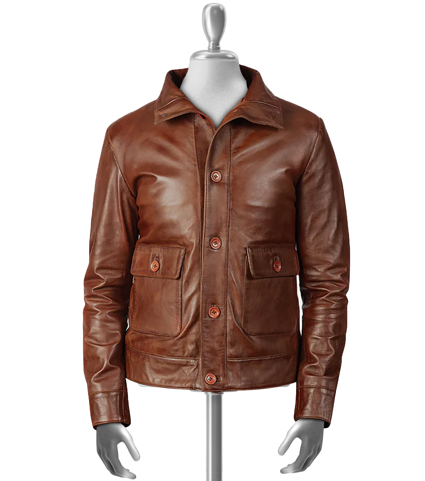 Killian Men’s Brown Bomber Leather Jacket