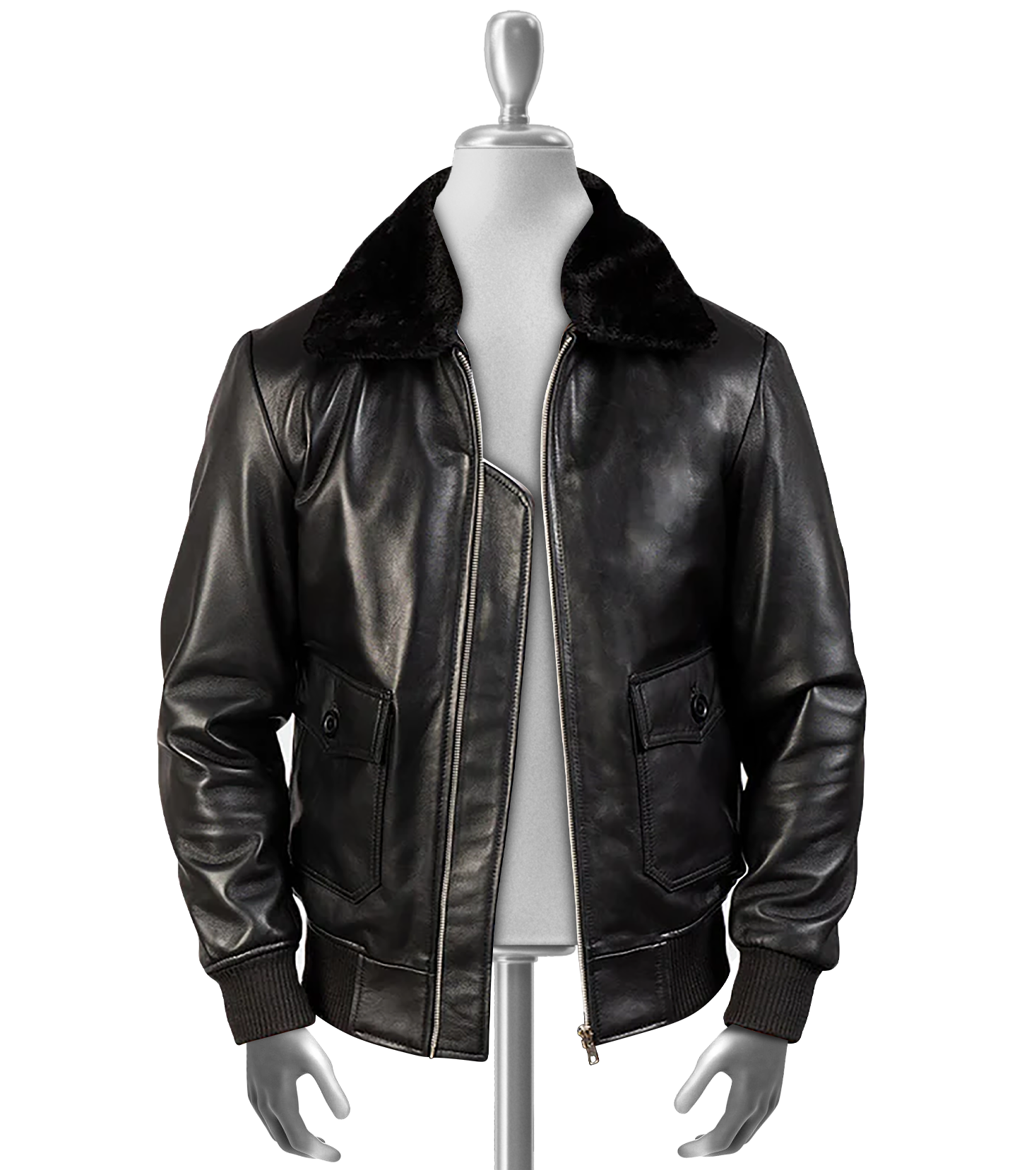 Maurice Men's Black G-1 Bomber Leather Jacket