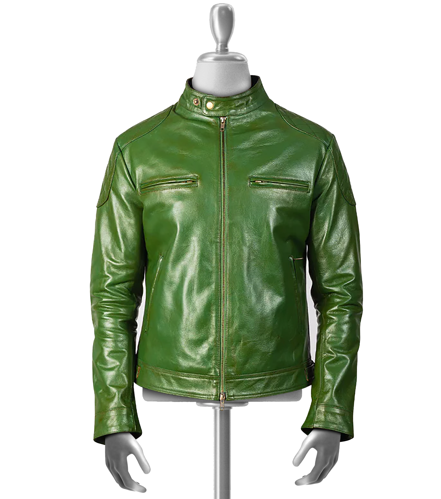 Merrick Men’s Green Rider Leather Jacket