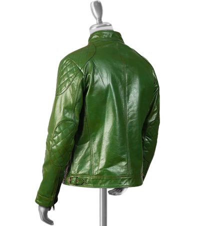 Merrick Men’s Green Rider Leather Jacket