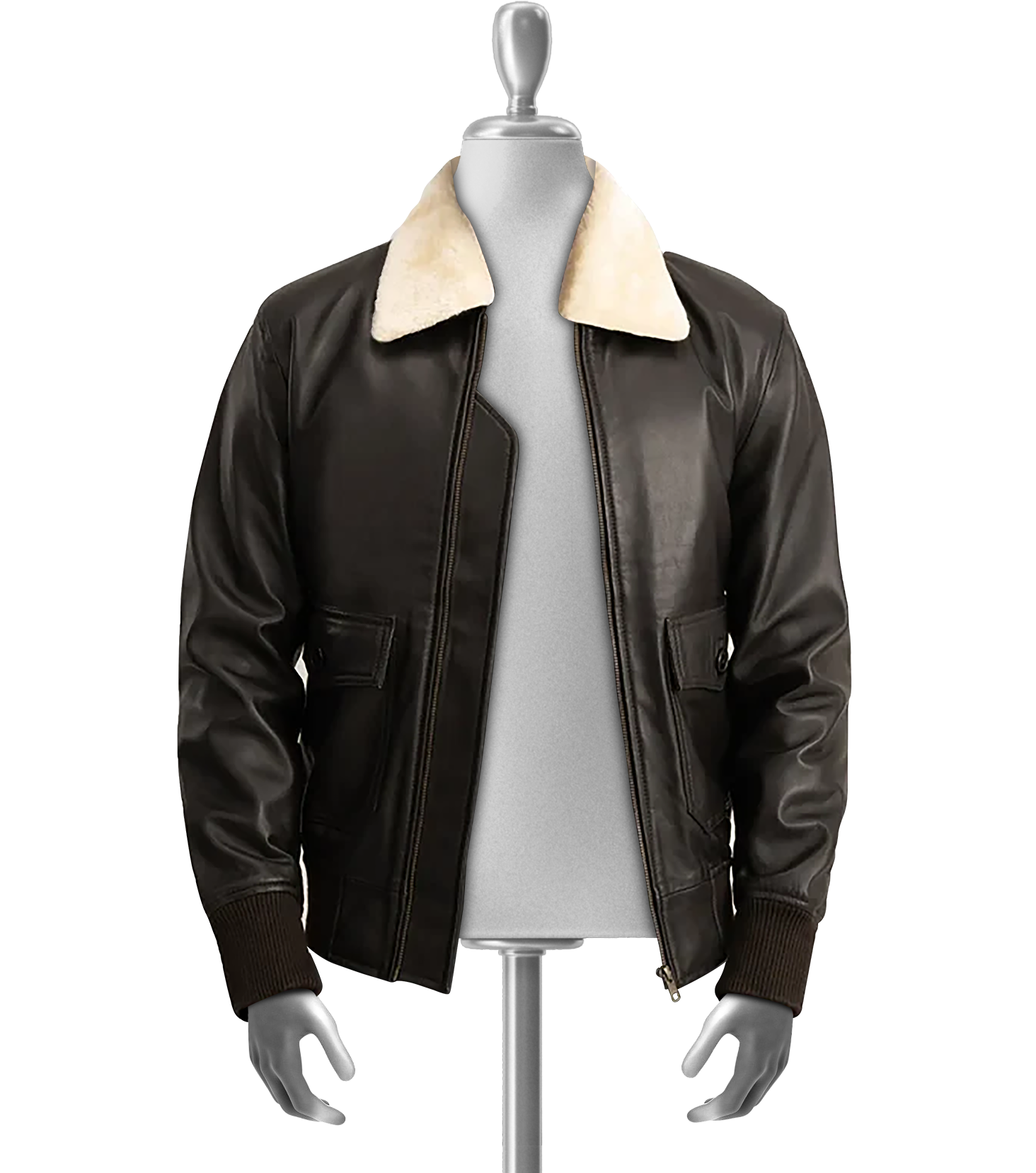 Severin Men’s G-1 Brown Bomber Leather Jacket