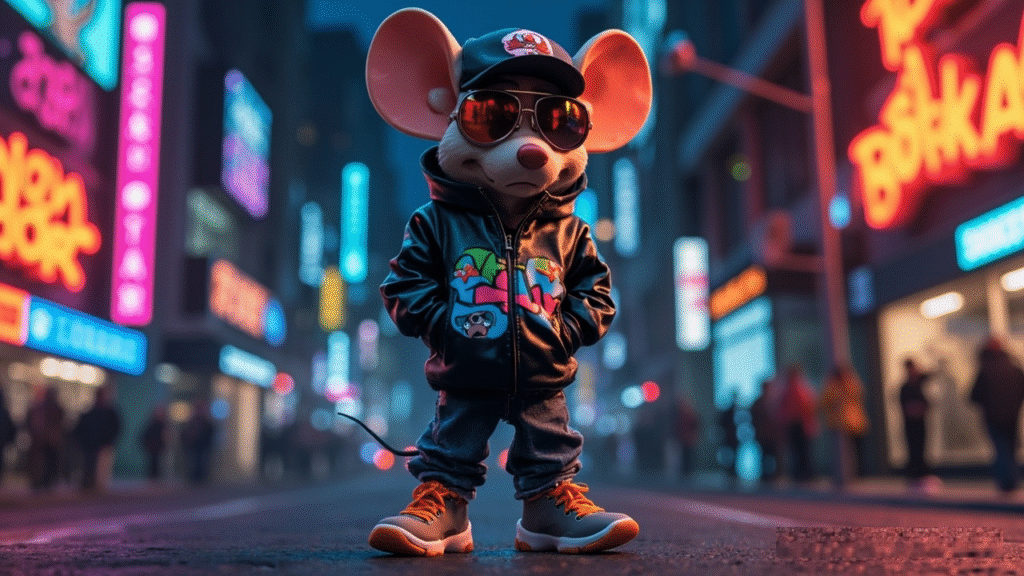 Mickey Mouse Wearing a Shady Leather Jacket