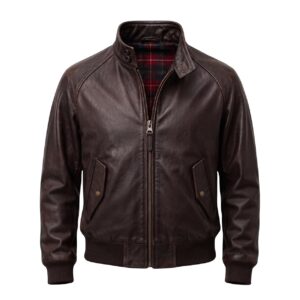 Men's Leather Harrington Jacket