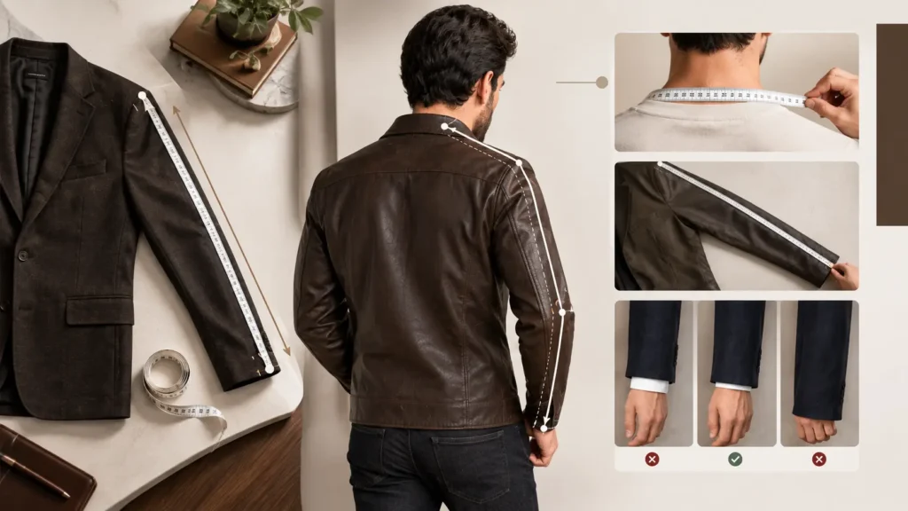how to measure sleeve length for jacket